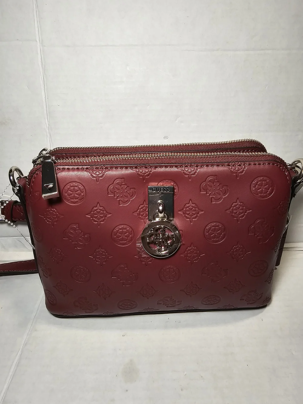 NEW NWOT RARE GUESS Ninnette Status Satchel Pine  Crossbody Handbag